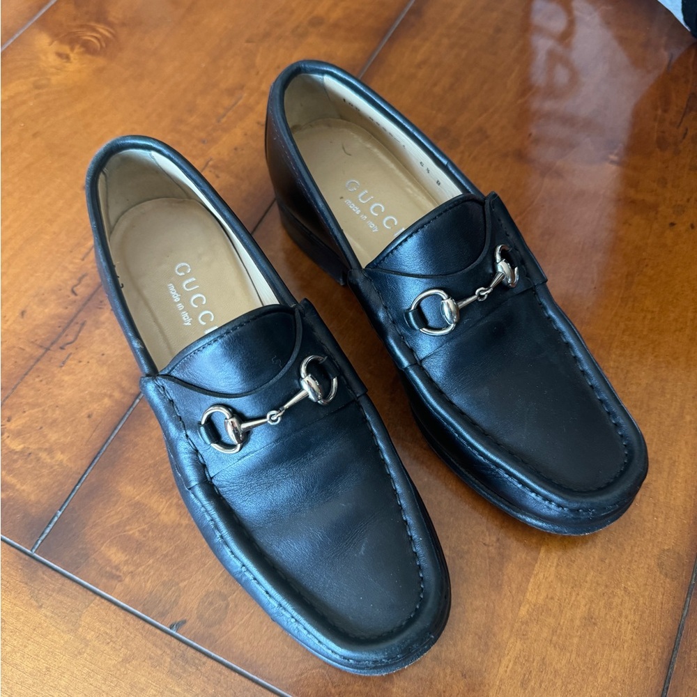 Gucci horse bit loafers